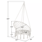Beige Hammock Chair With Cotton Rope Macrame Design For Indoor And Outdoor Use 1
