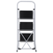 Three Step Folding Ladder With Handgrip And Wide Steps For Home Use 7