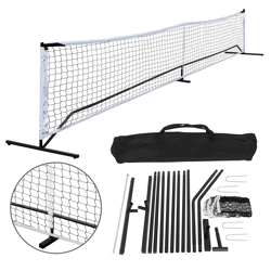 22ft portable pickleball and tennis net with stand and carry bag for outdoor play