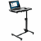 Adjustable Rolling Laptop Desk With Tilting Tabletop And Overbed Design 0