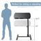 Adjustable Rolling Laptop Desk With Tilting Tabletop And Overbed Design 2