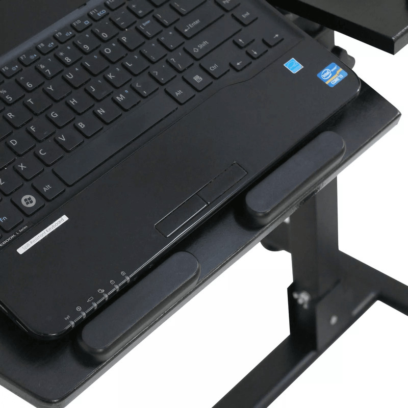 Adjustable Rolling Laptop Desk With Tilting Tabletop And Overbed Design 8