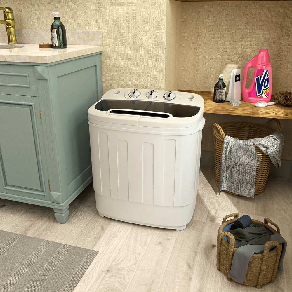 Compact Twin Tub Washing Machine With Spin Dryer Portable Laundry Solution For Apartments And RVs 6