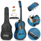 38 Inch Beginner Acoustic Guitar Kit With Case Strap Tuner And Pick For Students And Adults 0