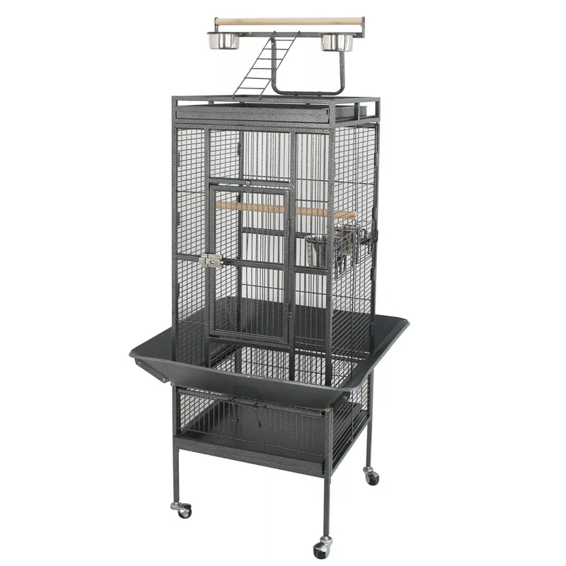 61 Inch Large Bird Cage With Play Top And Stand For Parrots Parakeets Finches And Small Birds 0