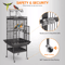61 Inch Large Bird Cage With Play Top And Stand For Parrots Parakeets Finches And Small Birds 4