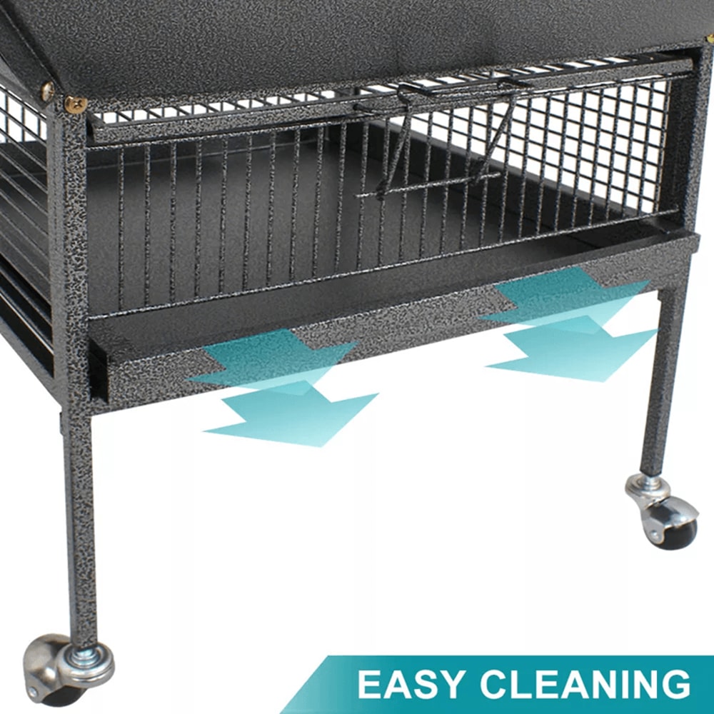 61 Inch Large Bird Cage With Play Top And Stand For Parrots Parakeets Finches And Small Birds 6