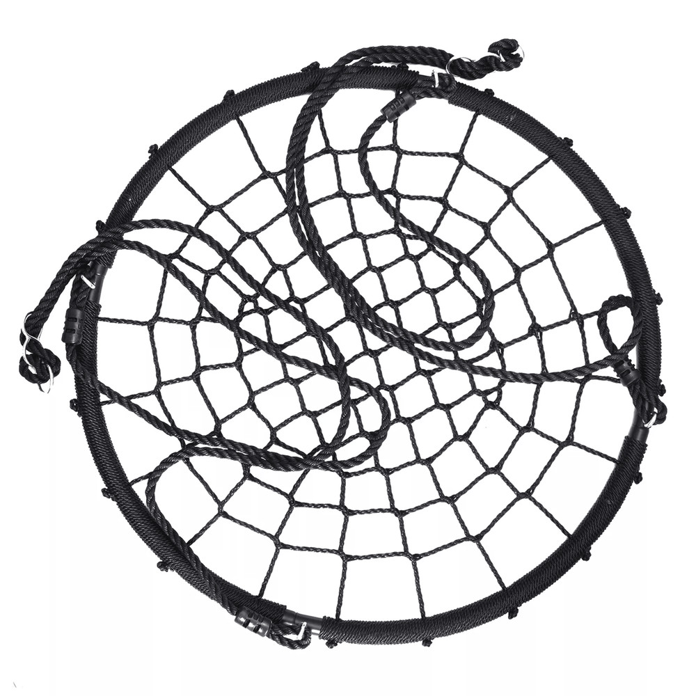 40 Inch Spider Web Tree Swing With Nylon Rope Outdoor Swing For Kids And Adults Up To 600 Pounds 6