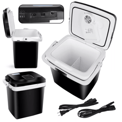 12v thermoelectric car cooler and mini fridge iceless electric travel refrigerator low noise design