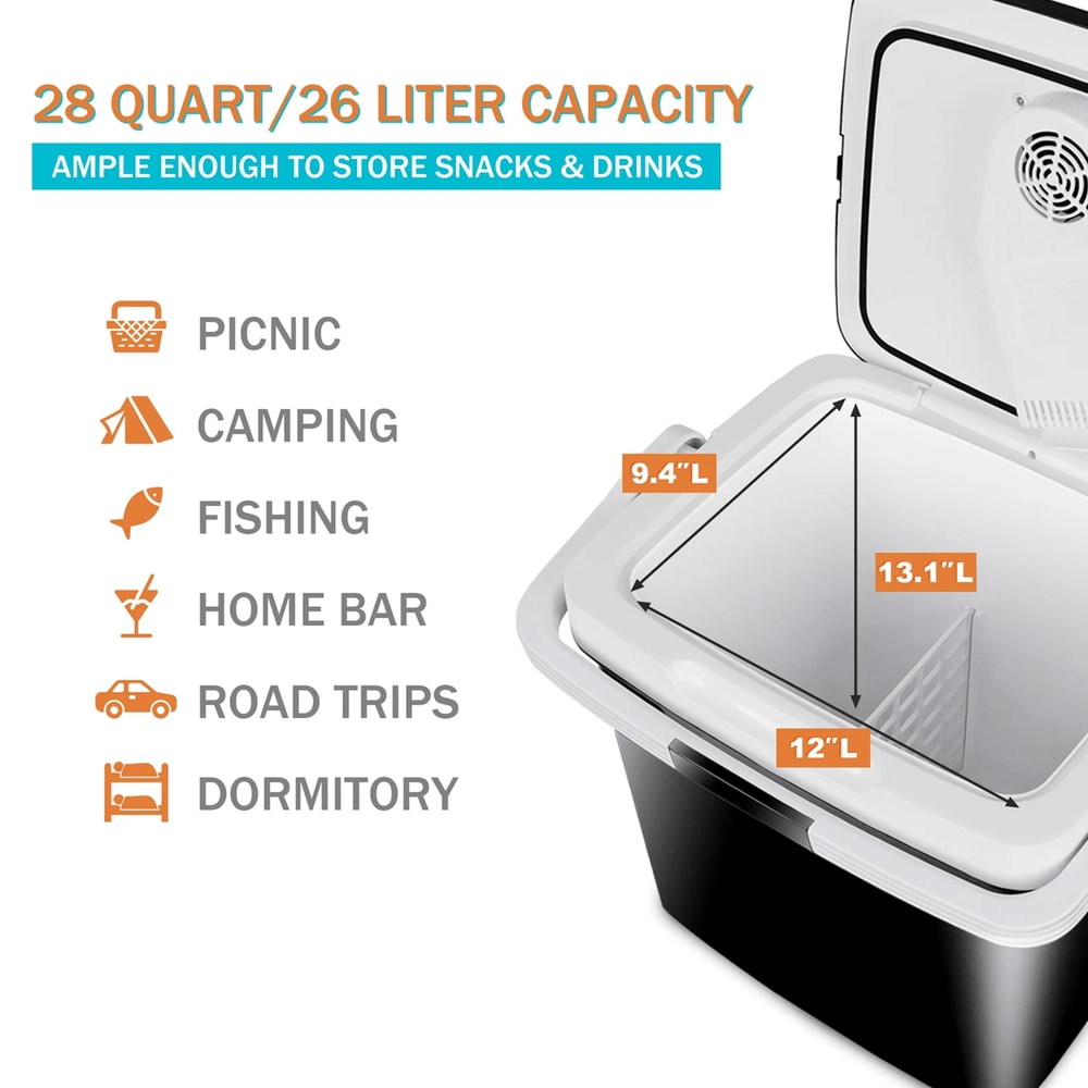 12V Thermoelectric Car Cooler And Mini Fridge Iceless Electric Travel Refrigerator Low Noise Design 2