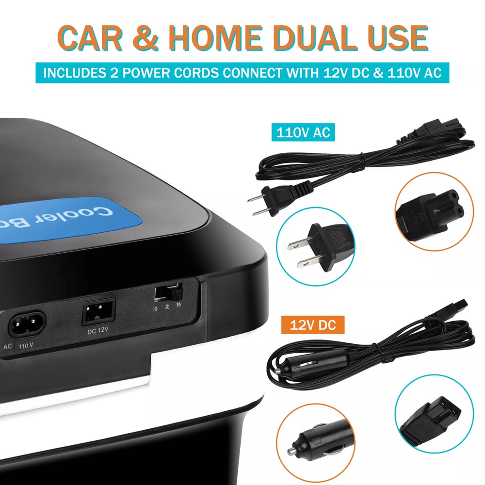 12V Thermoelectric Car Cooler And Mini Fridge Iceless Electric Travel Refrigerator Low Noise Design 4