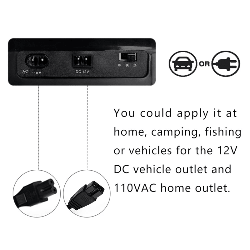12V Thermoelectric Car Cooler And Mini Fridge Iceless Electric Travel Refrigerator Low Noise Design 8