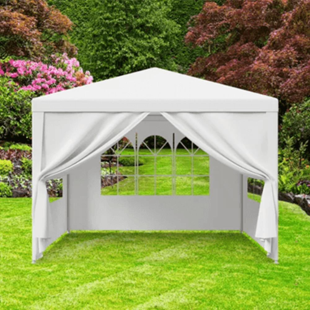 All Season 10x10 Outdoor Canopy Tent With Sidewalls And Windows For Events And Carports 0