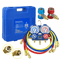 Professional HVAC Manifold Gauge Set With Brass Fittings For R134A R410A R22 Refrigerant Systems 0