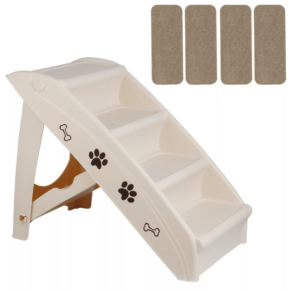 Foldable Lightweight Dog Stairs With Anti Slip Rubber Feet For Beds And Couches Up To 100 Pounds 2