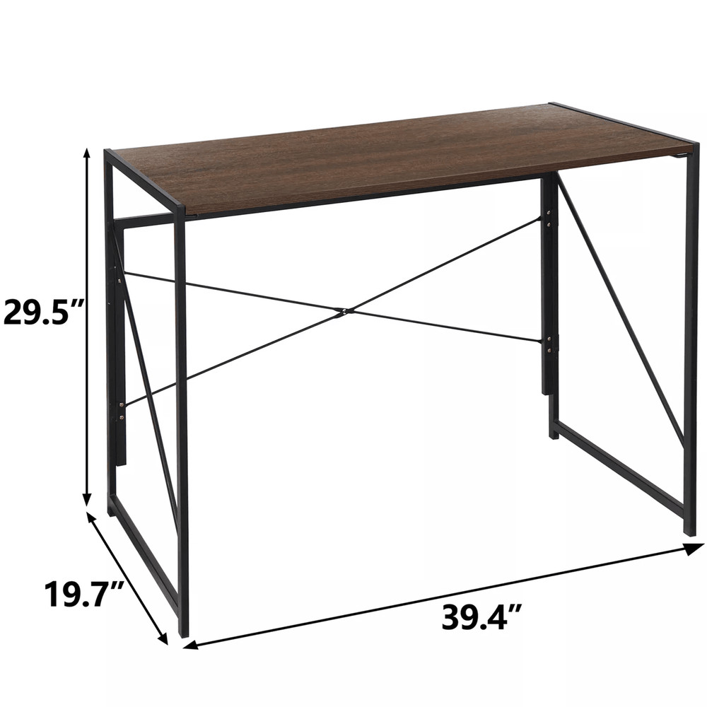 Folding Modern Industrial Computer Desk For Home Office Or Study With No Assembly Required 2