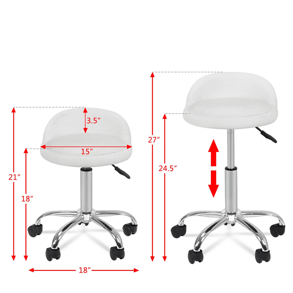 Adjustable Rolling Swivel Stool With Wheels For Spa Salon Tattoo And Massage Professionals 1