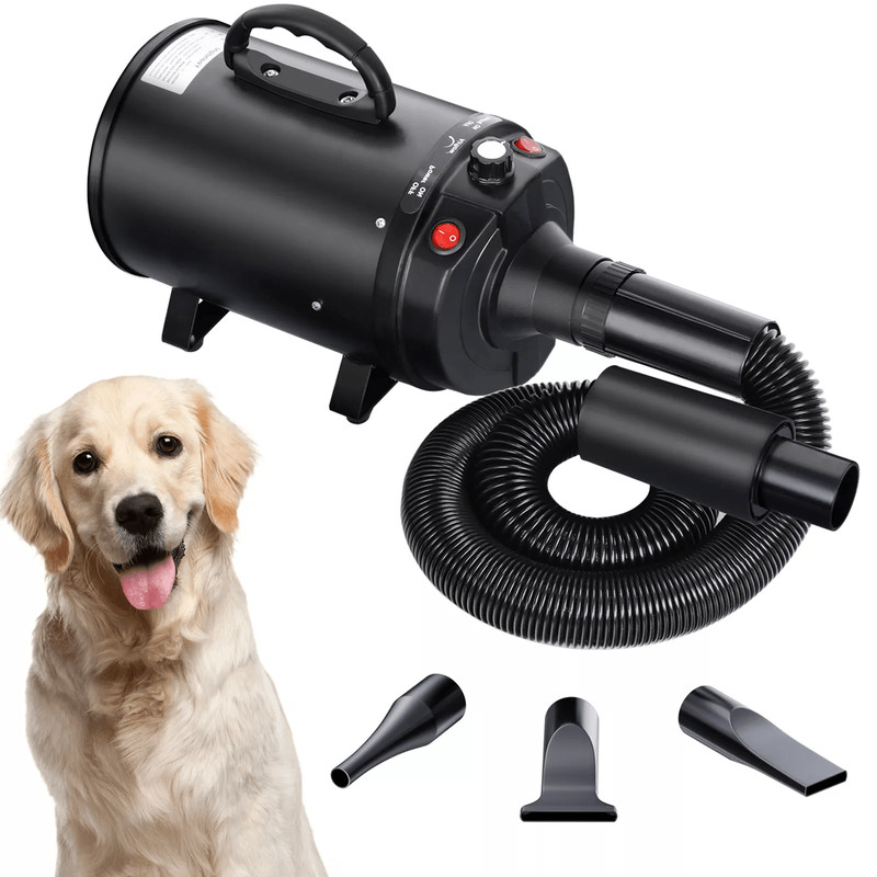 FastDry Pro Pet Hair Dryer With Adjustable Heat And 3 Nozzles 0