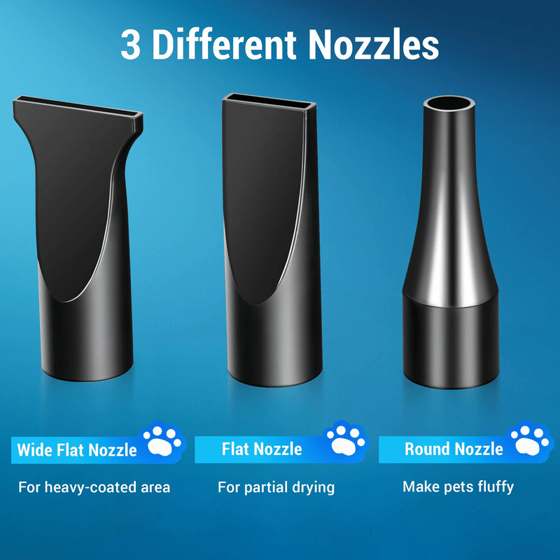 FastDry Pro Pet Hair Dryer With Adjustable Heat And 3 Nozzles 1