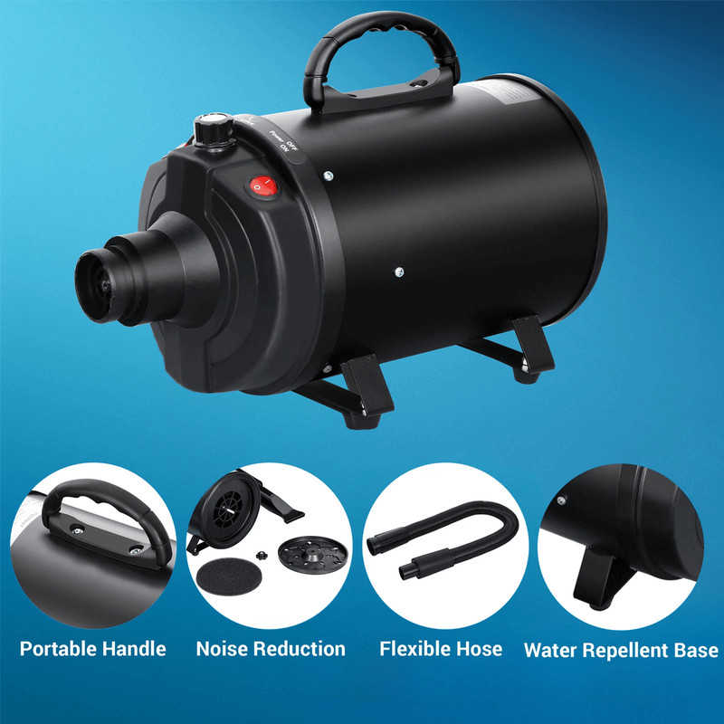 FastDry Pro Pet Hair Dryer With Adjustable Heat And 3 Nozzles 2