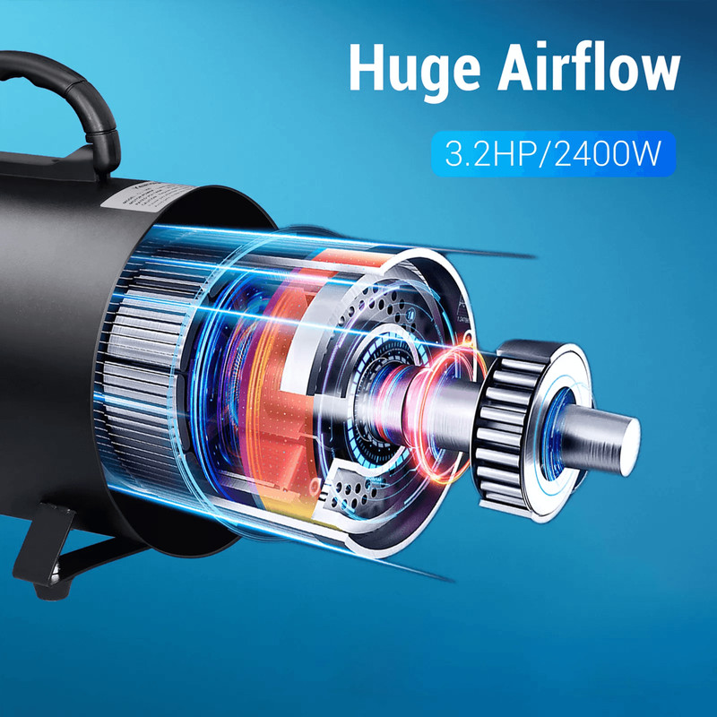 FastDry Pro Pet Hair Dryer With Adjustable Heat And 3 Nozzles 4