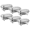 6 Pack Full Size Stainless Steel Chafing Dishes For Catering And Buffet Service 1