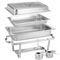 6 Pack Full Size Stainless Steel Chafing Dishes For Catering And Buffet Service 2