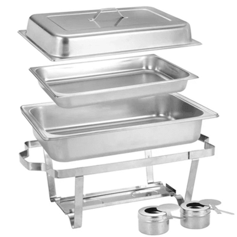 6 Pack Full Size Stainless Steel Chafing Dishes For Catering And Buffet Service 2