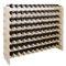 96 Bottle Wooden Wine Rack With 8 Tier Display Shelves For Home Or Kitchen Storage 0