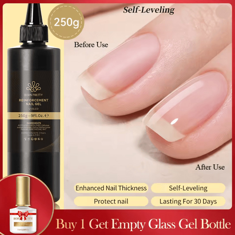 BORN PRETTY 10 In 1 Glue Gel Nail Polish With Rubber Base And Super Bright Top Coat 1