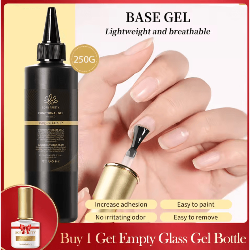 BORN PRETTY 10 In 1 Glue Gel Nail Polish With Rubber Base And Super Bright Top Coat 2
