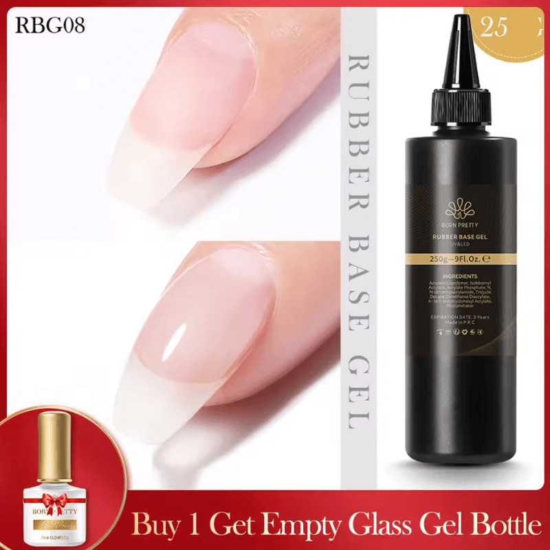 BORN PRETTY 10 In 1 Glue Gel Nail Polish With Rubber Base And Super Bright Top Coat 5