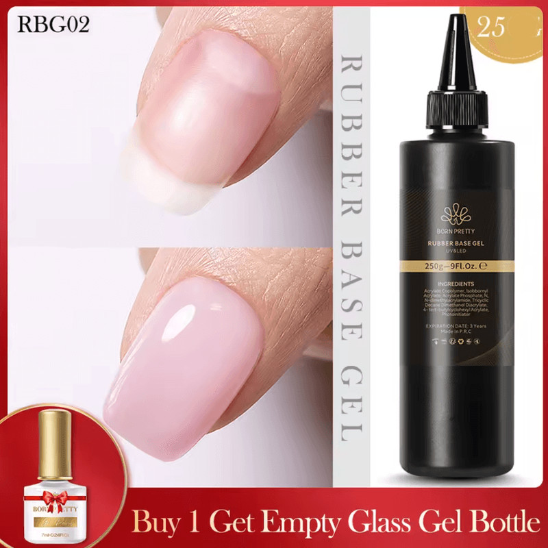 BORN PRETTY 10 In 1 Glue Gel Nail Polish With Rubber Base And Super Bright Top Coat 6
