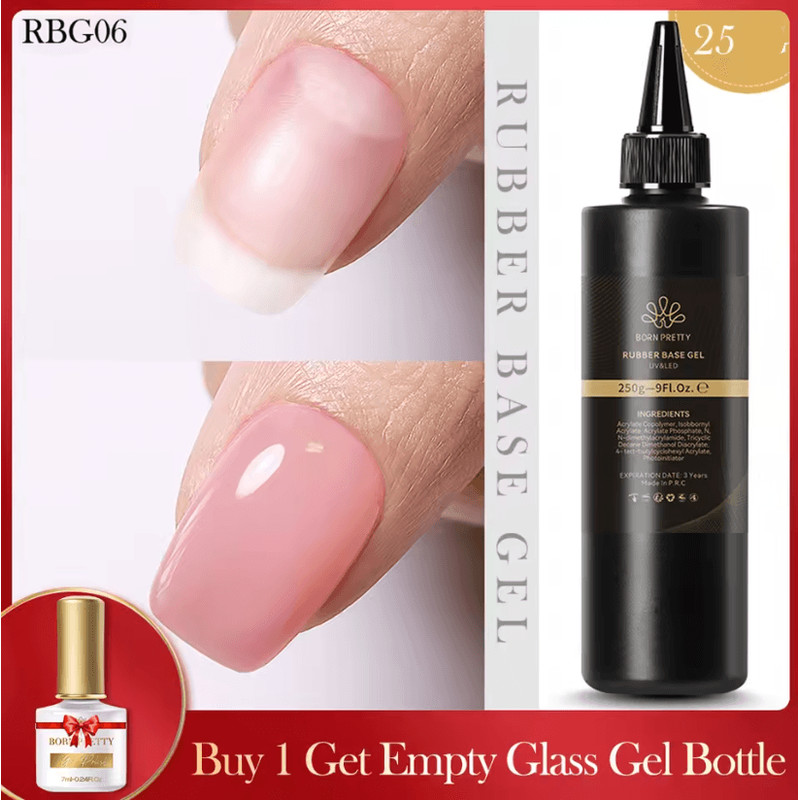 BORN PRETTY 10 In 1 Glue Gel Nail Polish With Rubber Base And Super Bright Top Coat 9