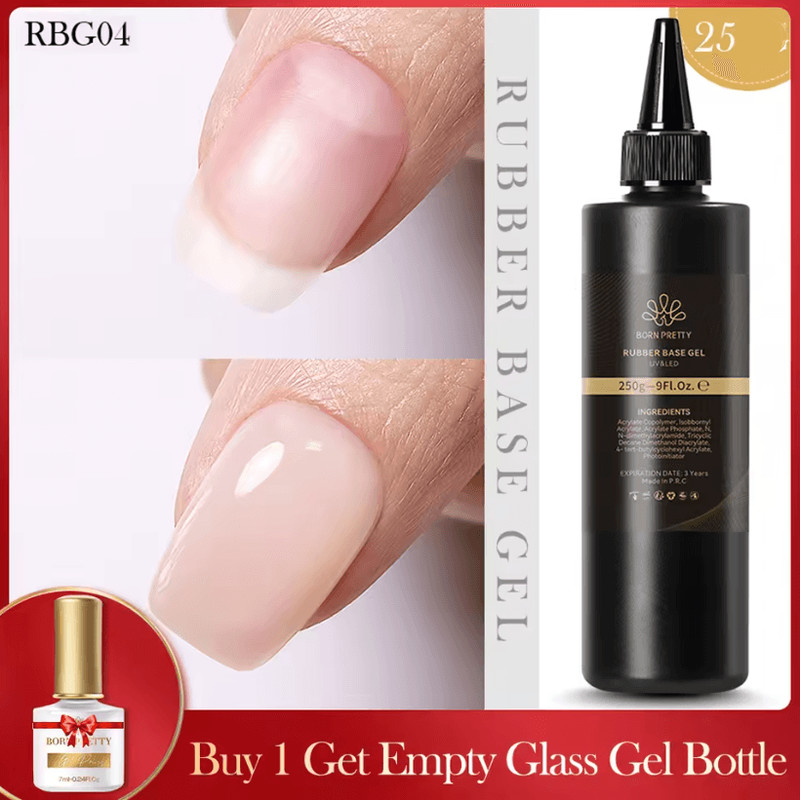 BORN PRETTY 10 In 1 Glue Gel Nail Polish With Rubber Base And Super Bright Top Coat 7