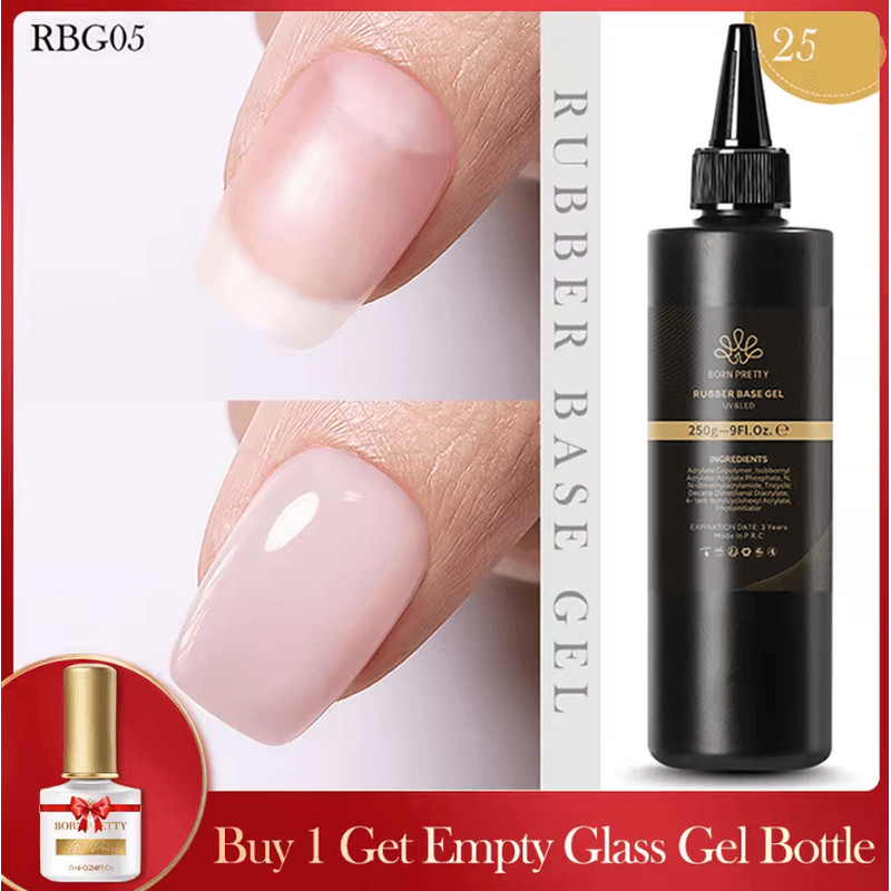 BORN PRETTY 10 In 1 Glue Gel Nail Polish With Rubber Base And Super Bright Top Coat 8