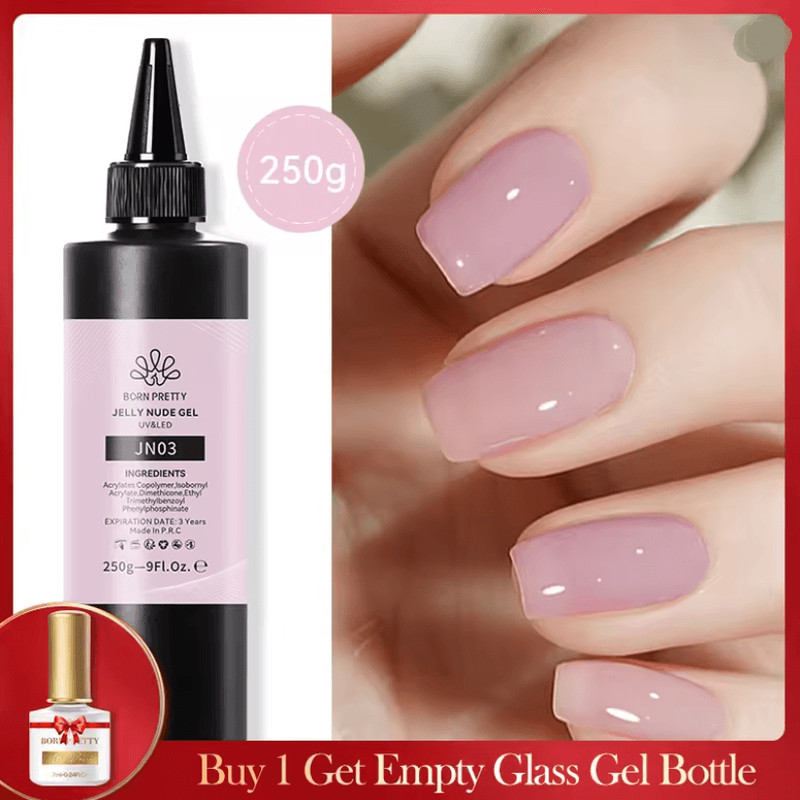 BORN PRETTY 10 In 1 Glue Gel Nail Polish With Rubber Base And Super Bright Top Coat 12