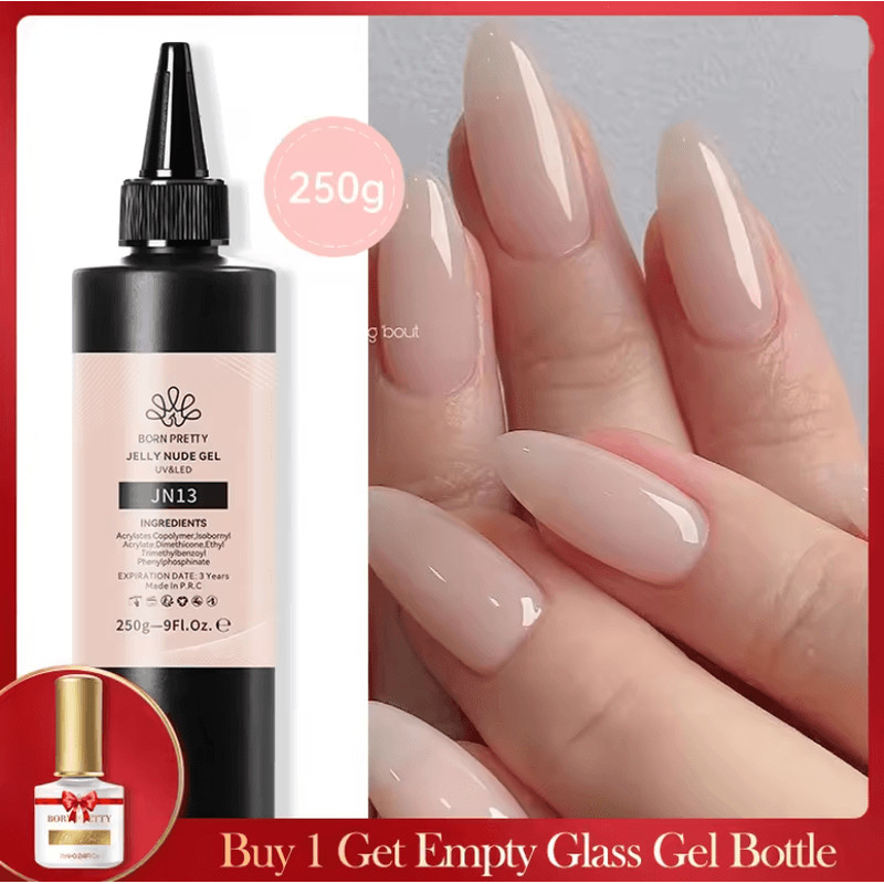 BORN PRETTY 10 In 1 Glue Gel Nail Polish With Rubber Base And Super Bright Top Coat 15