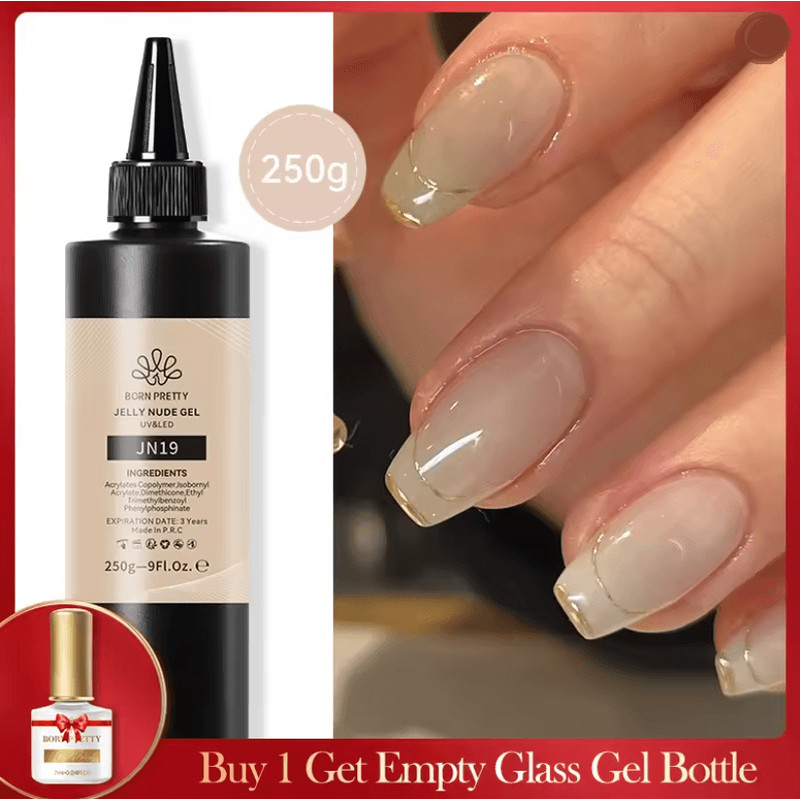 BORN PRETTY 10 In 1 Glue Gel Nail Polish With Rubber Base And Super Bright Top Coat 17