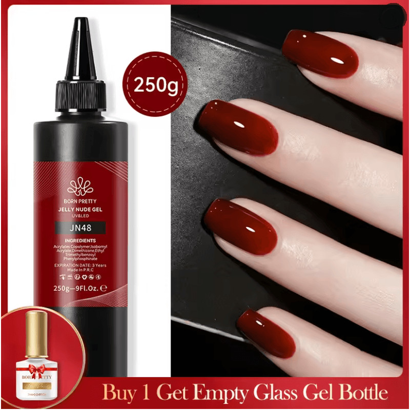 BORN PRETTY 10 In 1 Glue Gel Nail Polish With Rubber Base And Super Bright Top Coat 18