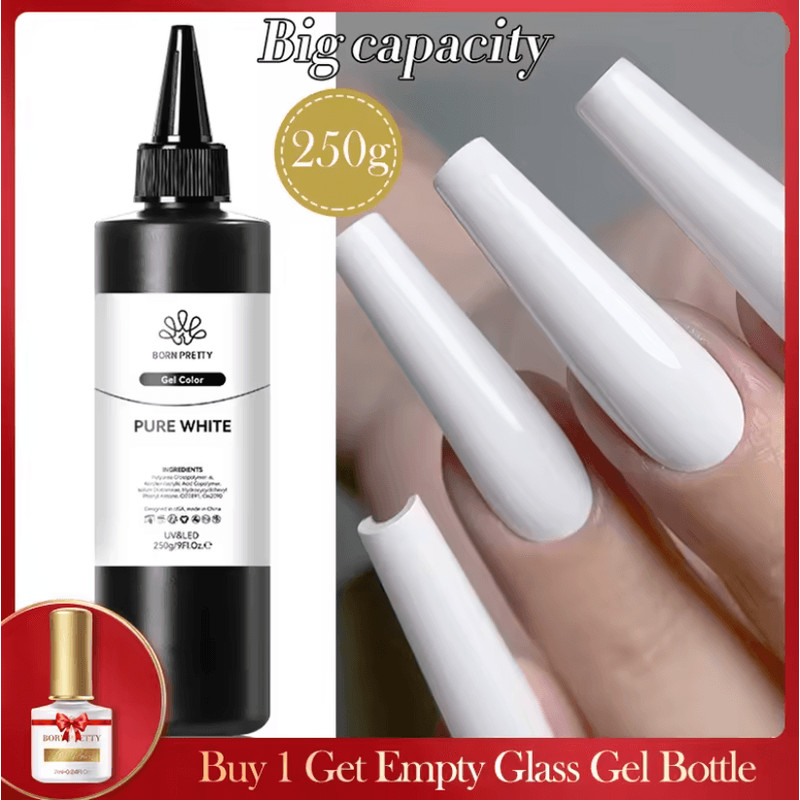 BORN PRETTY 10 In 1 Glue Gel Nail Polish With Rubber Base And Super Bright Top Coat 25