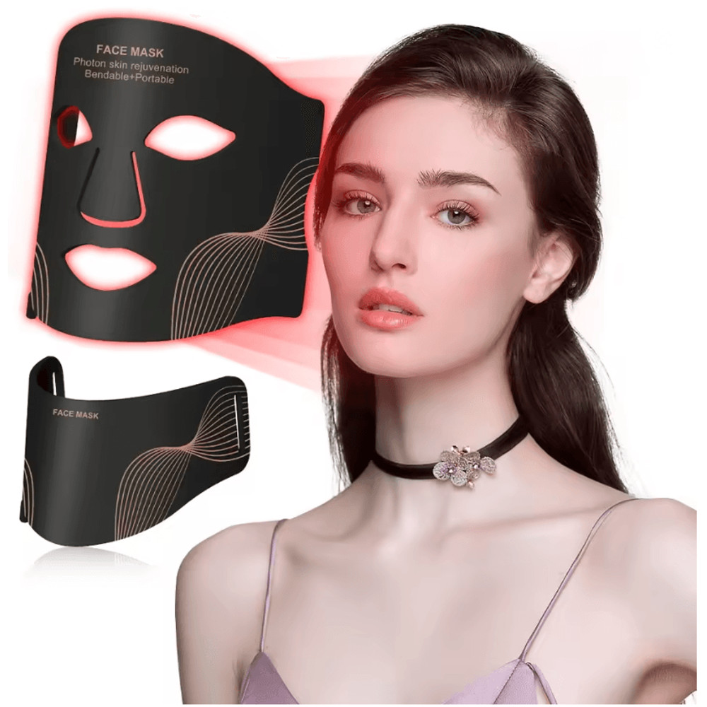 7 Color LED Face And Neck Mask With Wireless Red Light Therapy For Anti Aging And Skin Rejuvenation 0