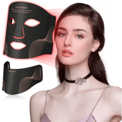 7 color led face and neck mask with wireless red light therapy for anti aging and skin rejuvenation