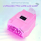 98W Cordless UV LED Nail Lamp  FastCuring Gel Dryer With Mirror Finish 0