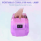 98W Cordless UV LED Nail Lamp  FastCuring Gel Dryer With Mirror Finish 3