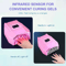 98W Cordless UV LED Nail Lamp  FastCuring Gel Dryer With Mirror Finish 2