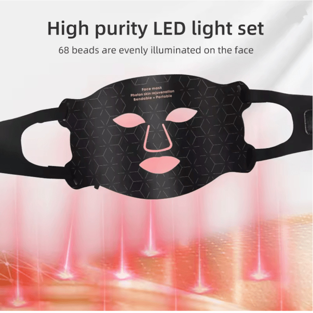 Skindion 4Color LED Light Therapy Mask  480 Beads For Face  Neck Rejuvenation 2
