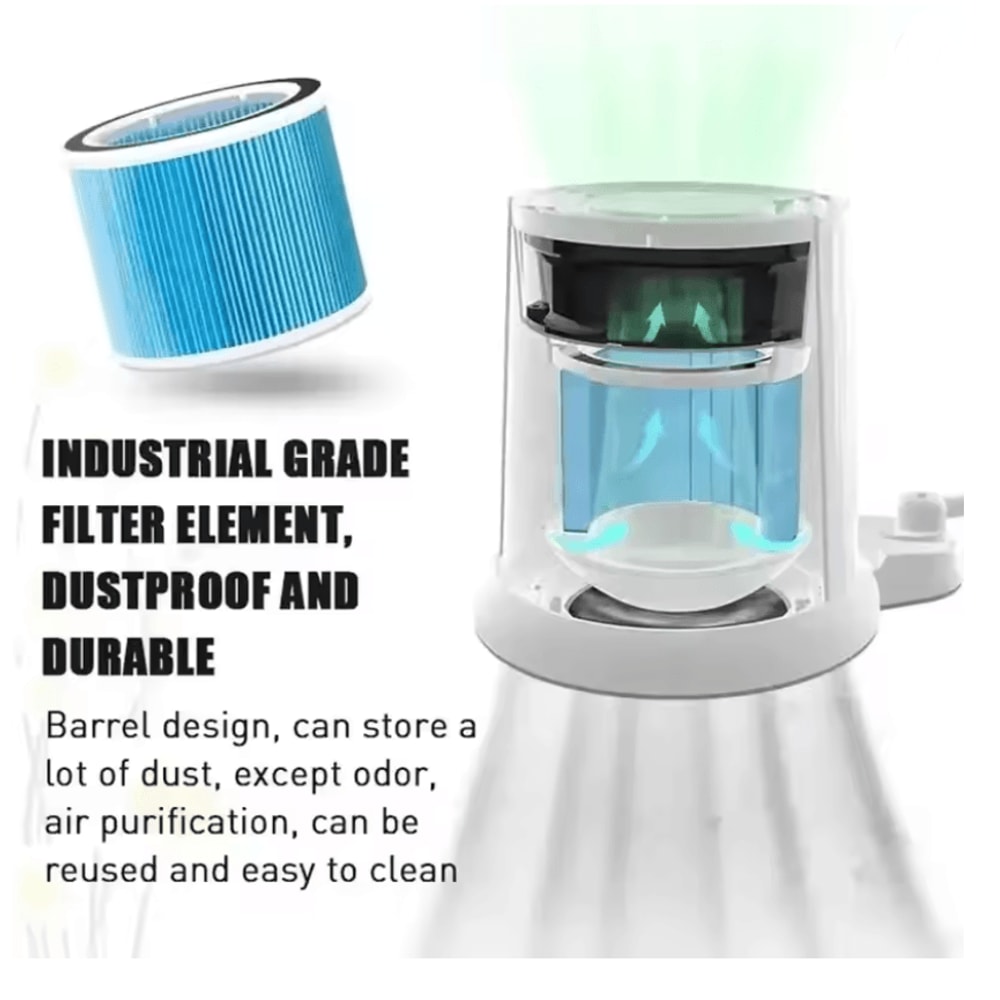Two In One Nail Dust Collector With LED Lamp For Nail Salon Professionals 0