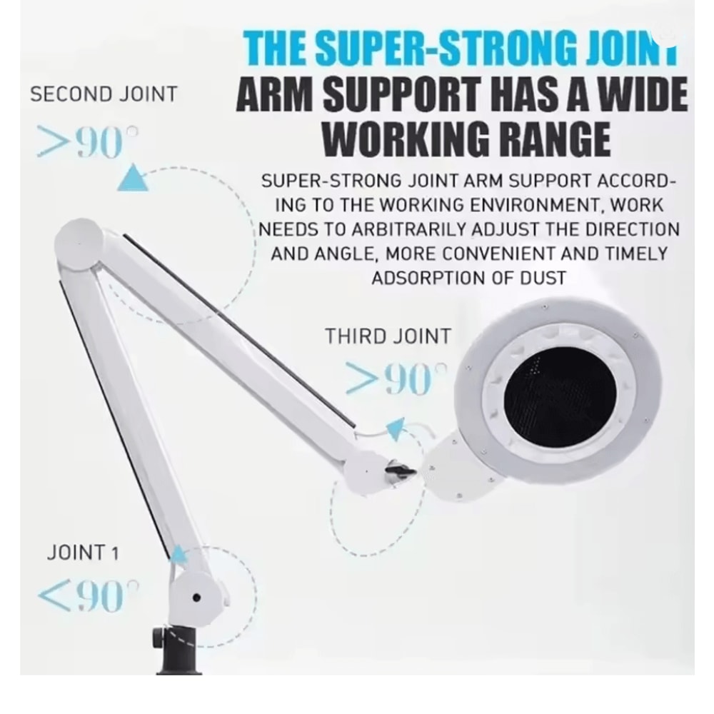 Two In One Nail Dust Collector With LED Lamp For Nail Salon Professionals 1