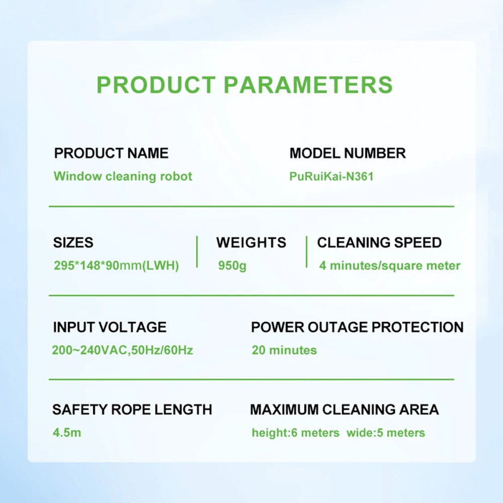 PuRuiKai Ultra Thin Window Cleaning Robot With Remote Control For Home Glass Surfaces 6